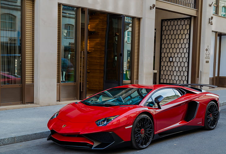 red and black sport car, SV, red and black, sport car, Cars, supercars, supercar, exotic, spotting, spotted, streetcars, sportscars, photography, canon  •6D, super  •car, sportscar, spot, awesome, flickr, voiture, lamborghini  aventador, lp, car, sports Car, land Vehicle, luxury, transportation, modern, new, speed, HD wallpaper