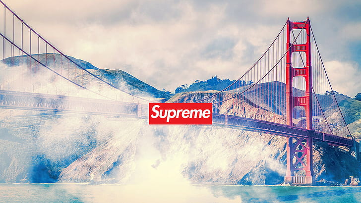 bridge, Golden Gate Bridge, landscape, supreme, HD wallpaper