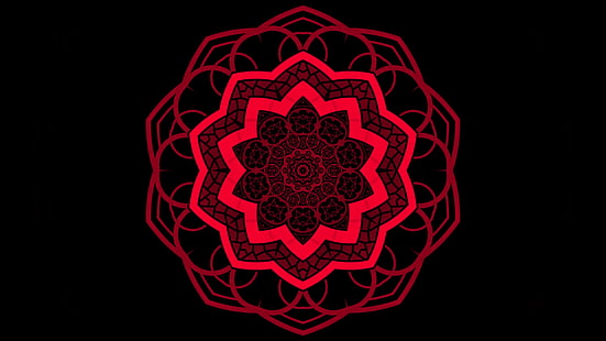 Abstrakt, Muster, Mandala, Rot, HD-Hintergrundbild HD wallpaper