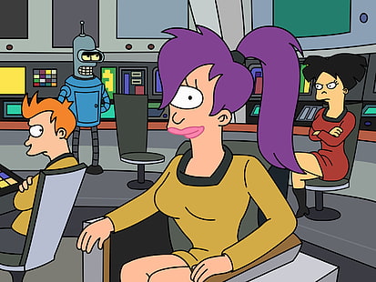 Futurama, Amy Wong, Bender (Futurama), Fry (Futurama), Leela (Futurama), Fondo de pantalla HD HD wallpaper