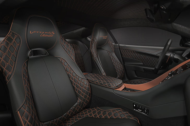 Aston Martin Vanquish S Ultimate, iç mekan, 4K, 2018 Otomobil, HD masaüstü duvar kağıdı