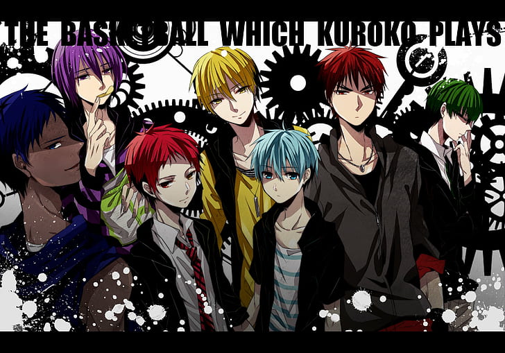 anime, basket, boys, characters, cool, group, kuroko, series, HD wallpaper
