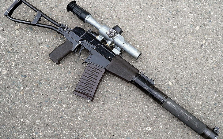 Ace Shaft Special Sniper, fucile da cno nero, War & Army, Sniper, war, army, Sfondo HD