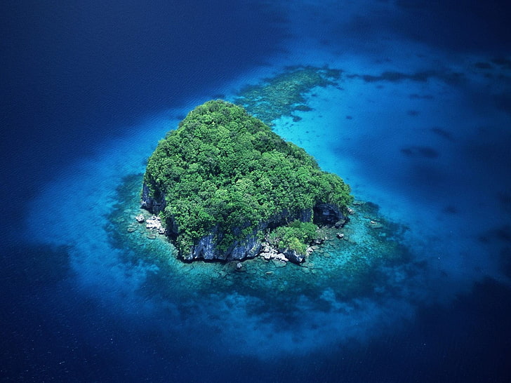 Peta Fortnite, pulau, laut, Wallpaper HD