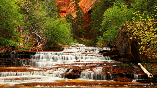 Kolob Canyon, Zion National Park, Utah, National Parks, HD wallpaper HD wallpaper