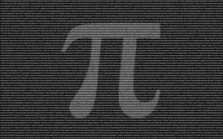gray text overlay, mathematics, pi, numbers, typography, HD wallpaper