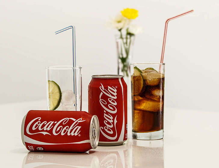 coca cola, coke, cold, fizzy, ice, refreshment, soda, soft drinks, HD wallpaper