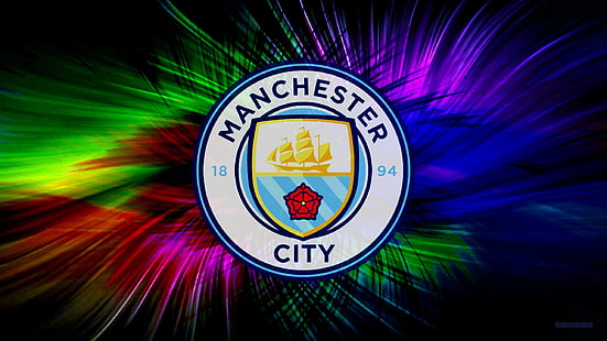 Sepak Bola, Manchester City F.C., Emblem, Logo, Wallpaper HD HD wallpaper