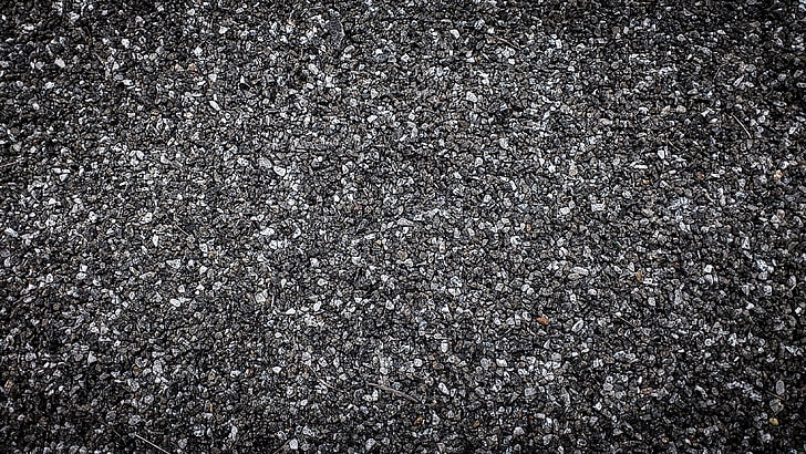 black and white area rug, monochrome, rock, CGI, HD wallpaper
