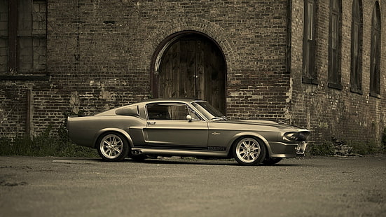 grå kupé, eleanor, bil, klassisk bil, Ford Mustang Shelby, HD tapet HD wallpaper