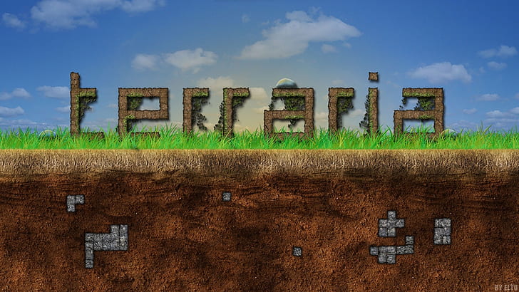 Terraria, Boden, Gras, HD-Hintergrundbild
