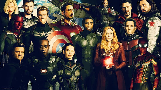 avengers infinity war, 2018 movies, ภาพยนตร์, hd, 4k, ศิลปิน, Deviantart, ไอรอนแมน, กัปตันอเมริกา, ฮ็อกอาย, แม่ม่ายดำ, เครื่องจักรสงคราม, ธ อร์, มนุษย์มด, หมอแปลก, Hulk, วิสัยทัศน์, เหยี่ยว, วอลล์เปเปอร์ HD HD wallpaper