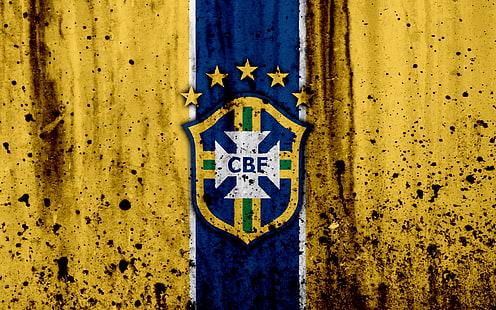 Футбол, сборная Бразилии по футболу, эмблема, логотип Бразилии, HD обои HD wallpaper