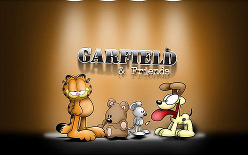 Garfield and Friends, animasi, komedi, lucu, kucing, oranye, Wallpaper HD HD wallpaper