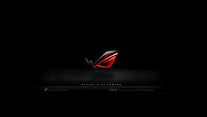 Asus ROG logo, black, asus, republic, gamers, HD wallpaper