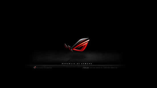 Asus ROG logo, black, asus, republic, gamers, HD wallpaper HD wallpaper