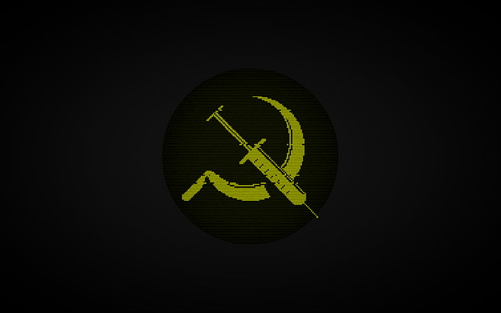 sfondo nero, URSS, minimalismo, videogiochi, pixel, Madre Russia sanguina, Sfondo HD