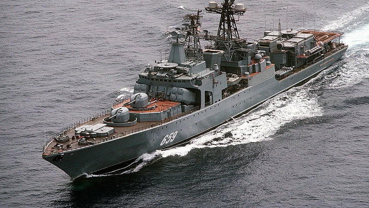 Warships, Russian Navy, Destroyer, Russian destroyer Vice-Admiral Kulakov, Warship, HD wallpaper