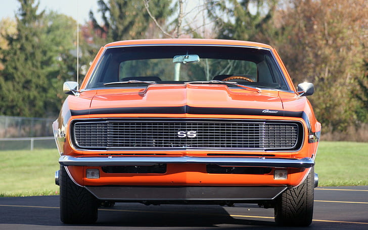 Camaro SS 1968, laranja 1969 chevrolet camaro, carros, 2880x1800, chevrolet, chevrolet camaro, HD papel de parede