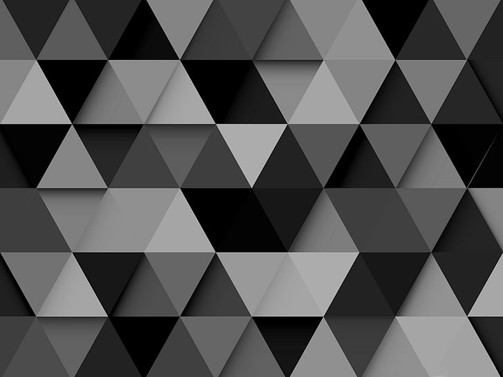 Абстрактен черен бял дизайн-Висококачествен HD Wallpa .., сива и черна илюстрация, HD тапет