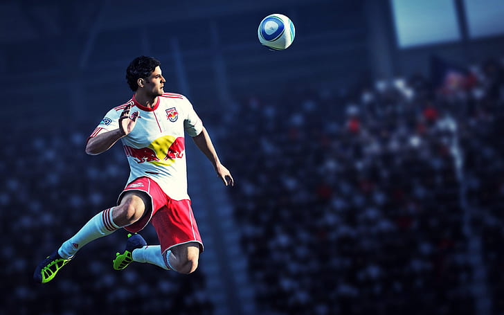 FIFA 12, blauer und weißer Fußball, FIFA, HD-Hintergrundbild