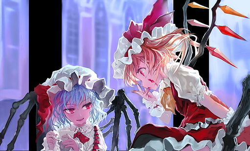 Anime, Touhou, Flandre Scarlet, Remilia Scarlet, Vampir, HD-Hintergrundbild HD wallpaper