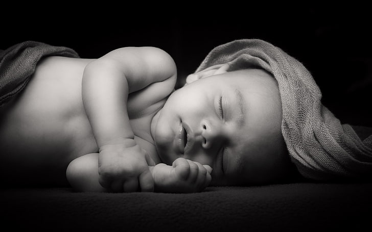 Cute Baby Nice Sleep, grayscale photography of baby sleeping, Baby, , cute, boy, nice, sleeping, HD wallpaper