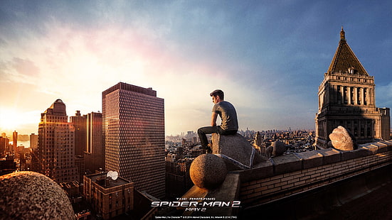 Человек-паук, The Amazing Spider-Man 2, Эндрю Гарфилд, Питер Паркер, The Amazing Spider-Man 2, HD обои HD wallpaper