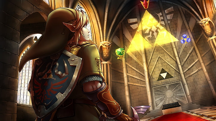 Link, Die Legende von Zelda, Triforce, Ocarina of Time, Die Legende von Zelda: Ocarina of Time, Nintendo, Videospiele, HD-Hintergrundbild