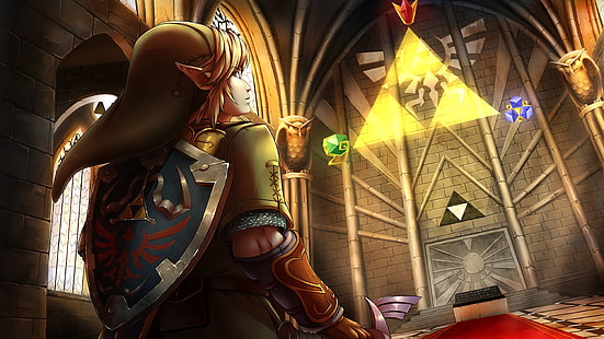 Link, Die Legende von Zelda, Triforce, Ocarina of Time, Die Legende von Zelda: Ocarina of Time, Nintendo, Videospiele, HD-Hintergrundbild HD wallpaper