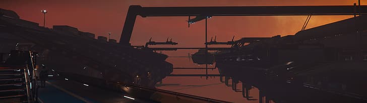 Star Citizen ، Crusader Industries ، لقطة شاشة ، المدينة العائمة ، أوريسون، خلفية HD