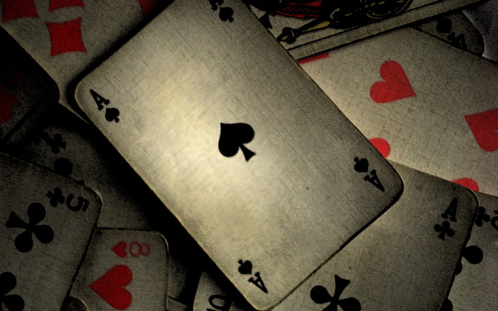 cards, aces, poker, HD wallpaper