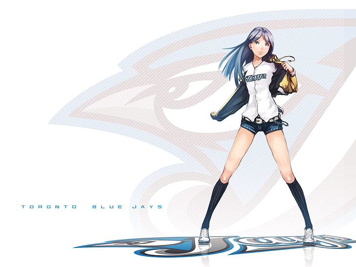 kisaragi chihaya blue hair baseball anime shorts anime girls the idolmster white background 1200 Sports Baseball HD Art , Blue hair, Kisaragi Chihaya, HD wallpaper