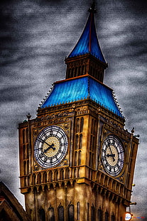 Big Ben, London, HDR, London, Big Ben, menara jam, Disney, Euro Disney, Wallpaper HD HD wallpaper