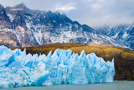 Chile, 4K, glaciär, berg, HD tapet HD wallpaper
