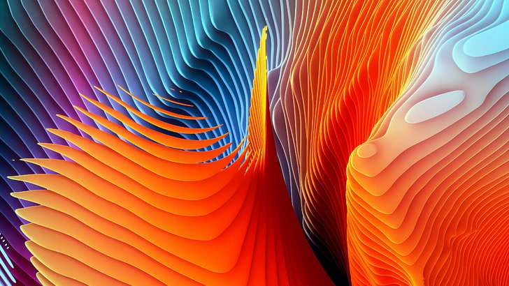 abstract, colorful, 3D, HD wallpaper
