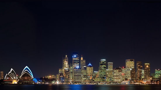 シドニーオペラハウス、シドニー、オーストラリア、ビーチ、都市、岸壁、 HDデスクトップの壁紙 HD wallpaper