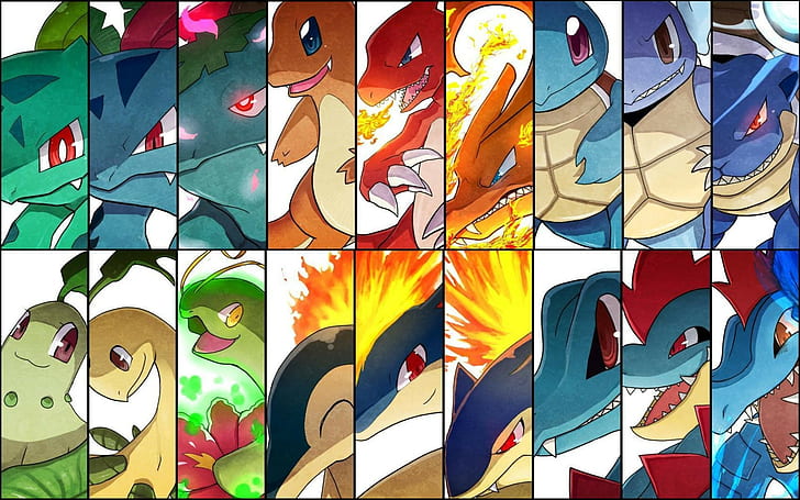 Pokemon karaktär collage, Pokémon, HD tapet
