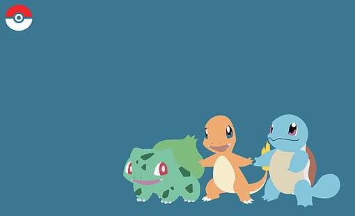 Pokémon, Bulbasaur (Pokémon), Charmander (Pokémon), Squirtle (Pokémon), HD tapet HD wallpaper