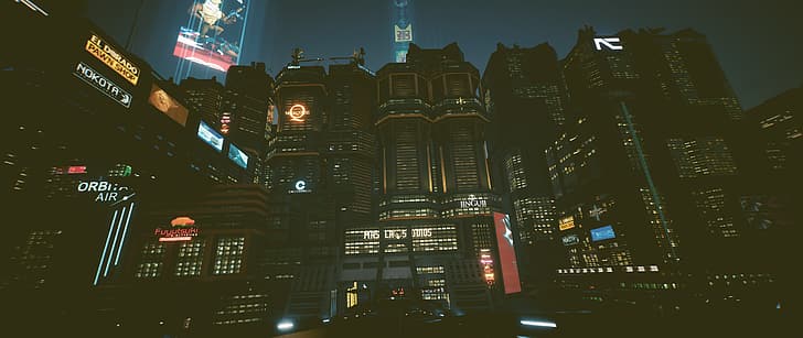 Cyberpunk 2077, ultrawide, videogiochi, ultra-wide, impostazioni Ultra, in-game, screenshot, cyberpunk, Sfondo HD