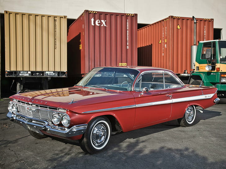 1961 Chevy Impala Ss, chevrolet, vintage, super, chevy, 1961, klasik, impala, antik, olahraga, otot, Wallpaper HD