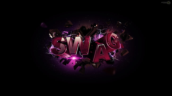Swag text wallpaper, gioco, minimalismo, design, testo, render, effect, cool, crash, swag, marin mocanu, mocanu, marin, smash, Sfondo HD