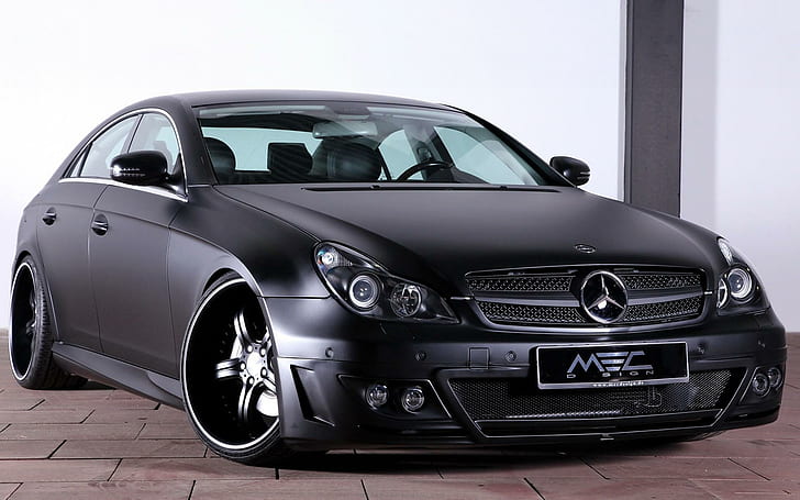 Tuned Mercedes, tuned, mercedes, black mercedes, cars, HD wallpaper
