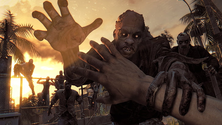 ilustracja zombie, umierające światło, zombie, atak, gra, nowość, Tapety HD