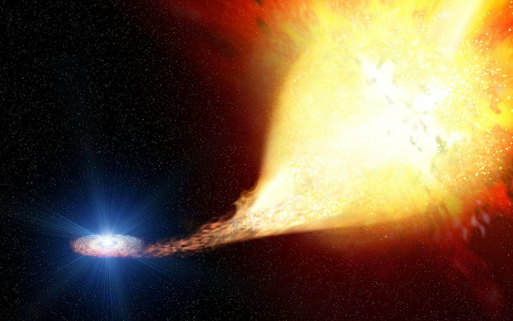 Eksplozja w kosmosie, fotografia czarnych dziur, przestrzeń, 2560x1600, światło, eksplozja, Tapety HD