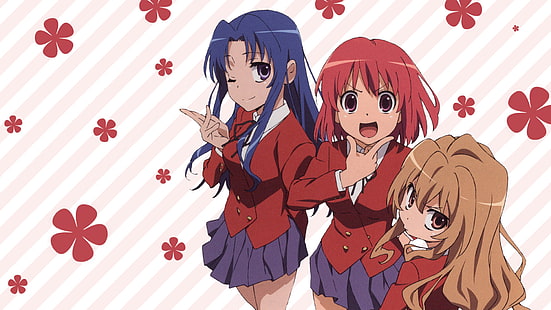 Anime, Toradora!, Ami Kawashima, Minori Kushieda, Taiga Aisaka, HD wallpaper HD wallpaper