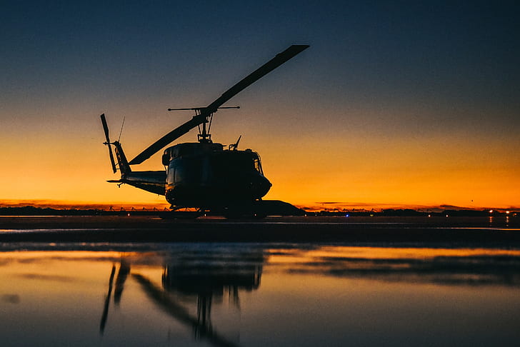 Bell Helicopter Textron, amerikanischer Mehrzweckhubschrauber, UH-1N Iroquois, das erste Serienmodell der Bell 212, HD-Hintergrundbild