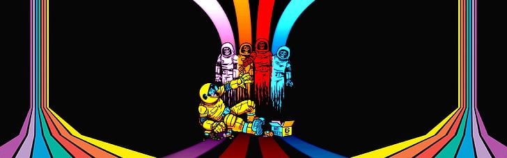 astronaut illustration, artwork, astronaut, Pac-Man, HD wallpaper