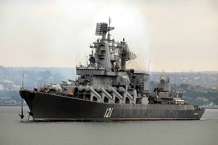 سلافا كلاس كروزر ، البحرية الروسية ، العسكرية، خلفية HD