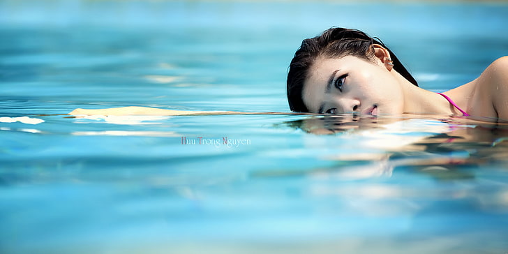 kolam renang, Asia, wanita, Wallpaper HD